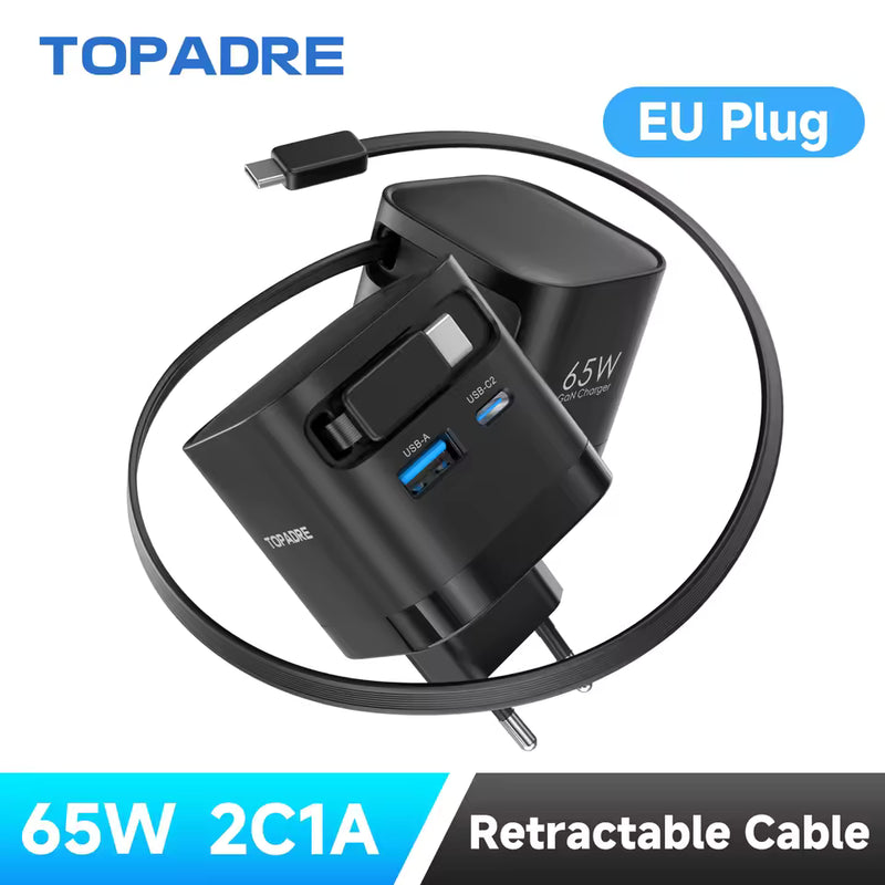 65W GaN Fast-Charging Wall Charger 2 Pcs